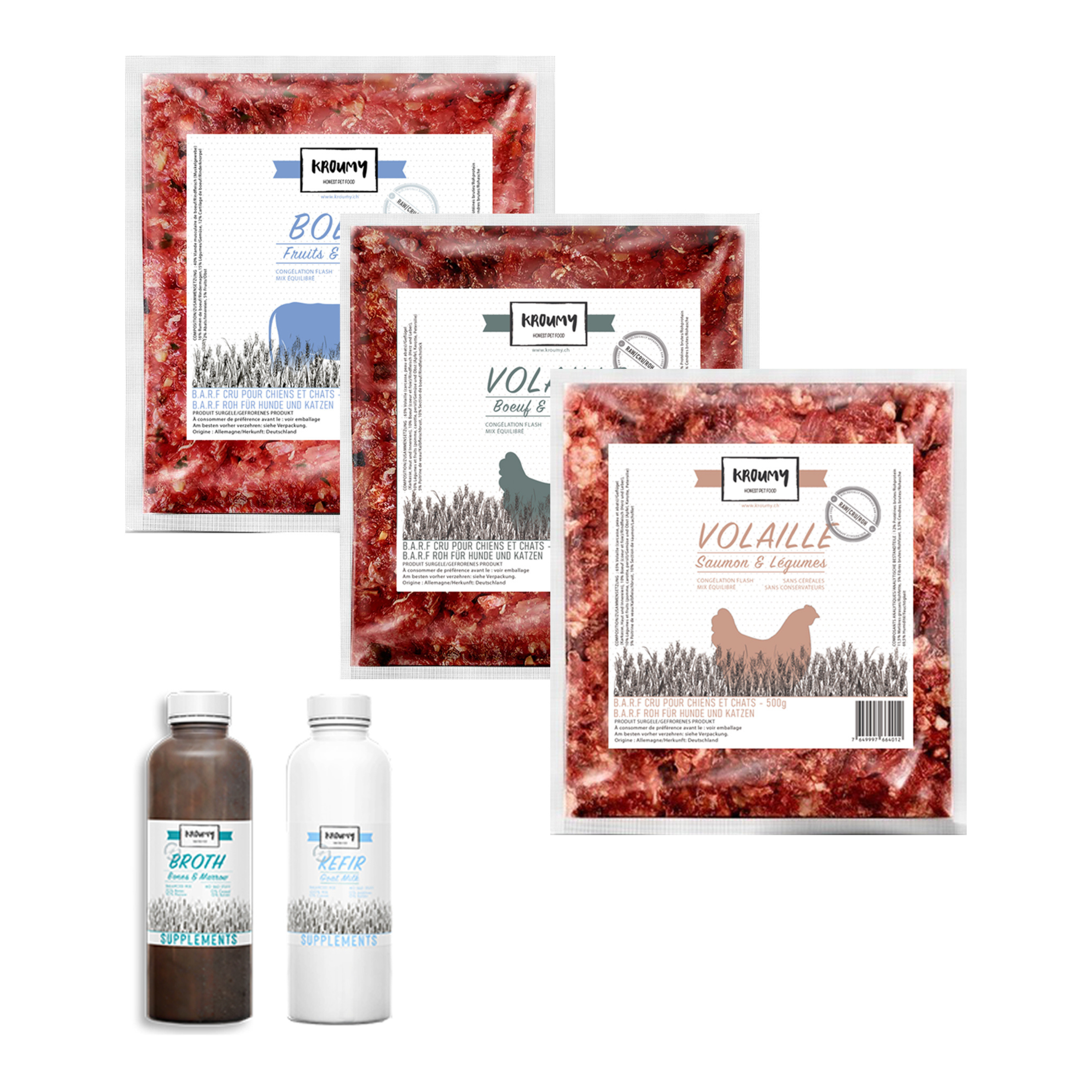 Dog food, BARF products and snacks