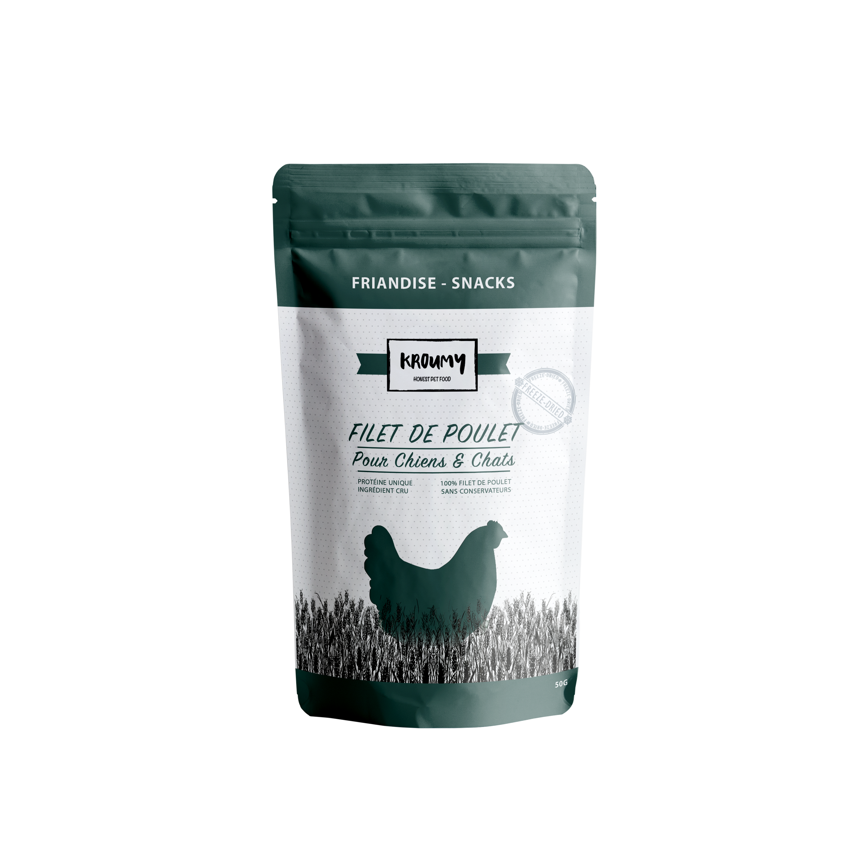 Puppy treats freeze-dried snacks chicken fillet