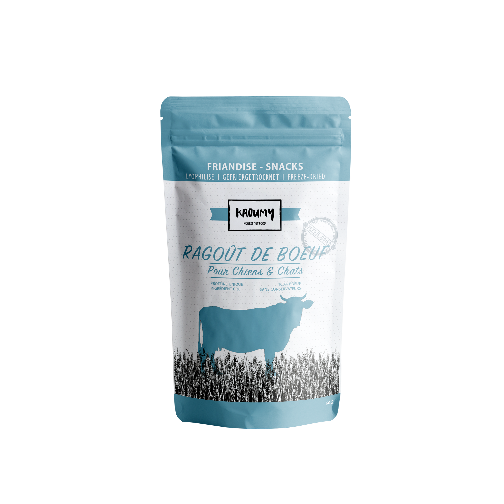 Dog treats freeze-dried snacks beef stew
