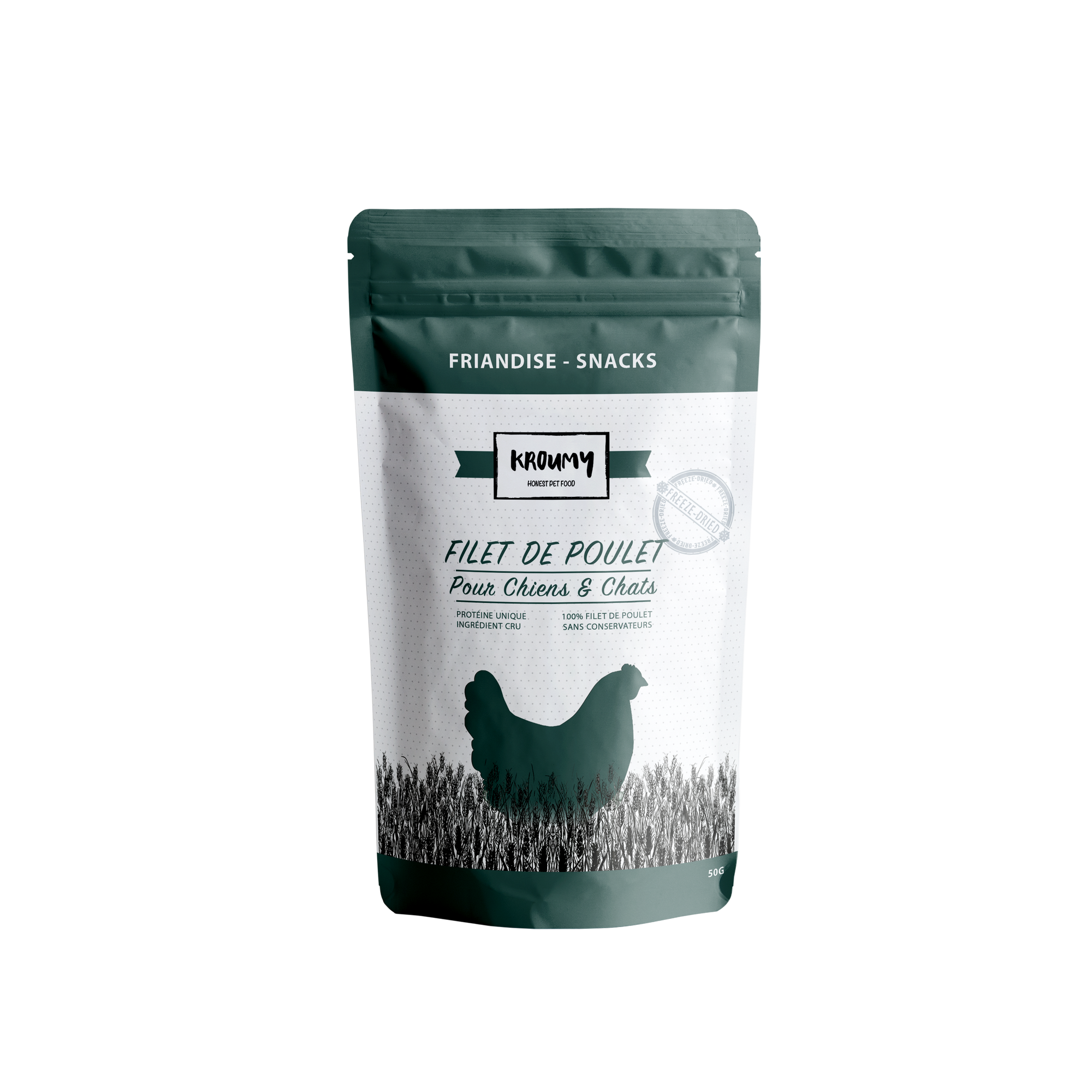 Puppy treats freeze-dried snacks chicken fillet
