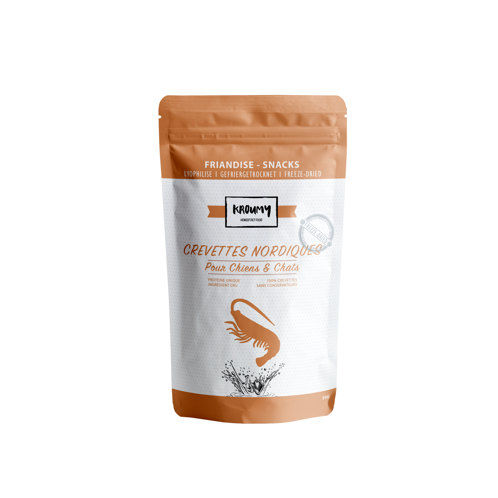 Natural dog treats freeze-dried shrimp snacks